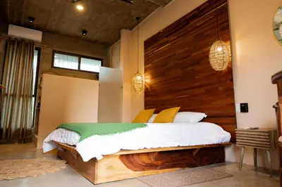 Cama o camas de una habitación en Casa Ampa Zikatela- Brisas de Zicatela- Puerto Escondido