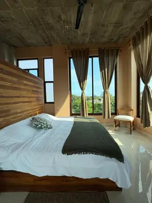 Cama o camas de una habitación en Casa Ampa Zikatela- Brisas de Zicatela- Puerto Escondido