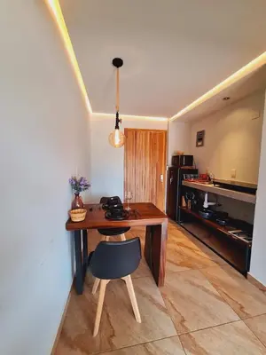 Una cocina o zona de cocina en Espectacular Suite Frente a Playa Zicatela 1BDR