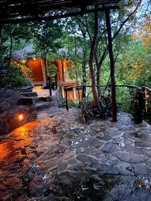 Jardín al aire libre en Villa Nanami