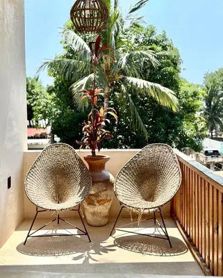 Zona de estar de Casa Limon 2 bedrooms pool AC La Punta
