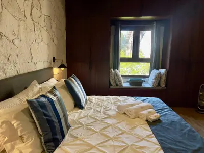Cama o camas de una habitación en Solange Suite en ValQuirico