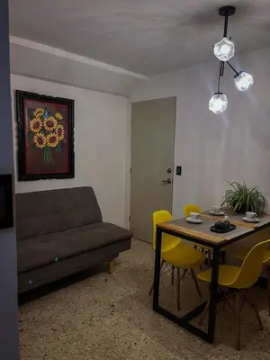 Zona de estar de Two-bedroom apartment with AC in the center Oaxaca