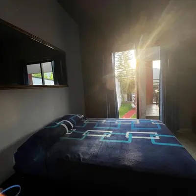 Cama o camas de una habitación en Casa con alberca en Morelos