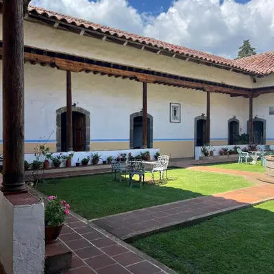Jardín al aire libre en Hotel Monumento Hacienda de Amoltepec