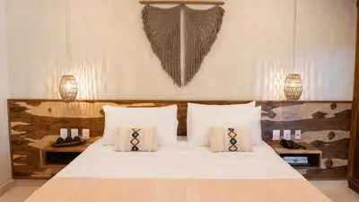 Cama o camas de una habitación en Luuna de Jade