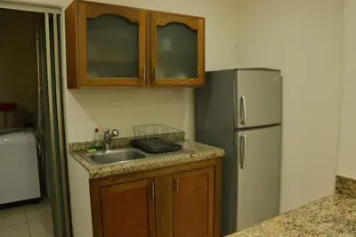 Plano de Depa 101B en Huatulco con alberca y balcón a 5 min playa