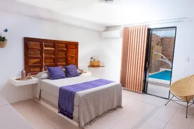 Cama o camas de una habitación en Casa Rincón Bonito