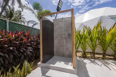 Jardín al aire libre en Mar de Barra Glamping