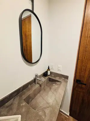 Un baño de Increíble departamento con vista al mar