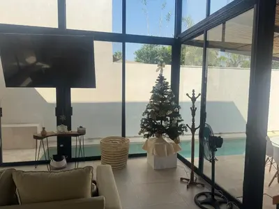 Una televisión o centro de entretenimiento en Loft Ha