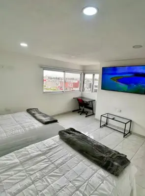 Cama o camas de una habitación en Casa Galerias Serdan II