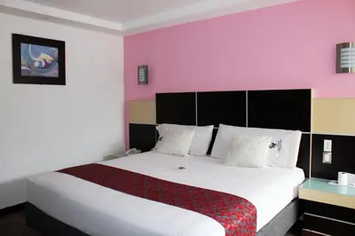Cama o camas de una habitación en Hotel Aqueronte
