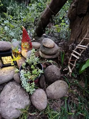 Jardín al aire libre en Cabaña HobbitXoxo