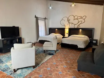 Cama o camas de una habitación en Galera centro de Tepoztlan