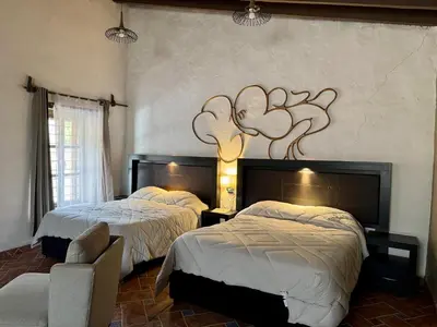 Cama o camas de una habitación en Galera centro de Tepoztlan