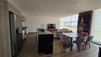 Una televisión o centro de entretenimiento en Departamento en Angelópolis