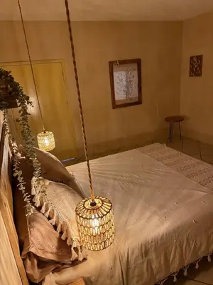 Cama o camas de una habitación en Casa Resplandor