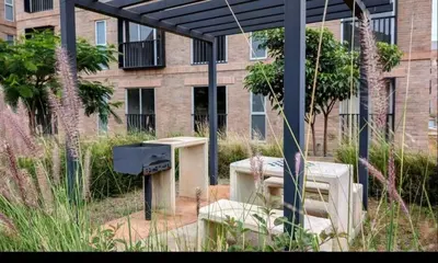 Jardín al aire libre en Refugio Nahui