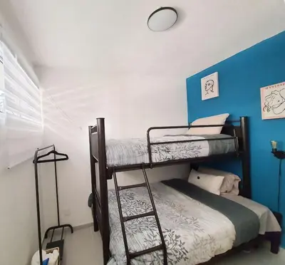 Cama o camas de una habitación en Aeropuerto CDMX 10 min GNP Estadio