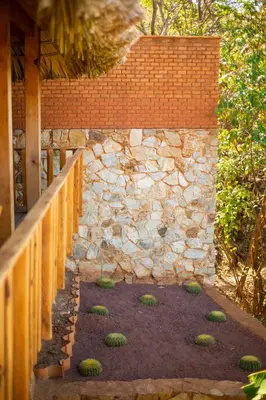 Jardín al aire libre en Punta Cometa House, Mazunte