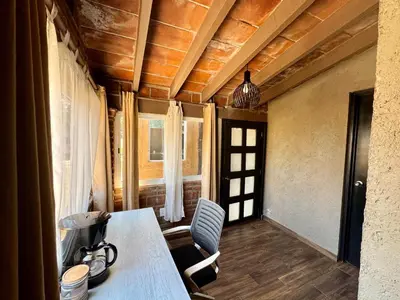 Cama o camas de una habitación en Cabañita TEPOZTLÁN