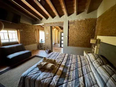 Cama o camas de una habitación en Cabañita TEPOZTLÁN