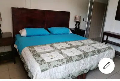 Cama o camas de una habitación en Mar y Luna vista espectacular