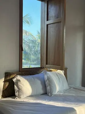 Cama o camas de una habitación en Casa Icaco, Naturaleza y calma junto al mar