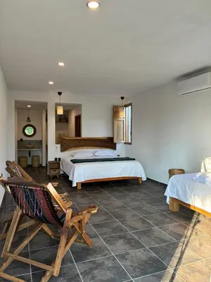 Cama o camas de una habitación en Casa Icaco, Naturaleza y calma junto al mar