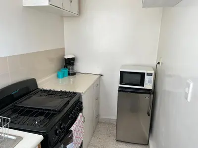 Una cocina o zona de cocina en Depto de Descanso Económico vuelos AICM, conciertos GNP, F1