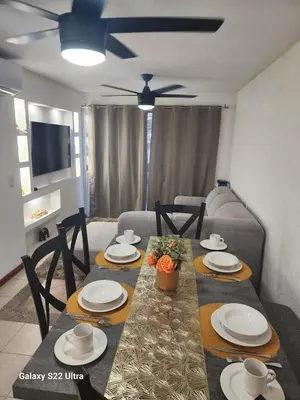 Una televisión o centro de entretenimiento en Villas la palma