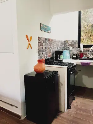 Una cocina o zona de cocina en Posada Casa Tortuga, Zipolite