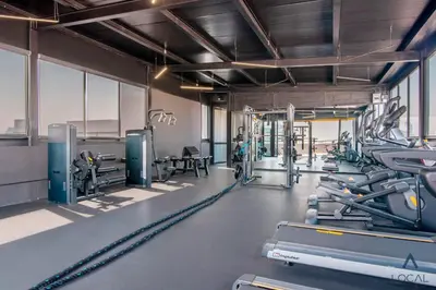 Gimnasio o instalaciones de fitness de Luxury Apartment in Narvarte 104