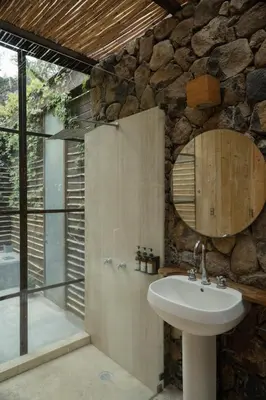Un baño de El Sereno Amatlán, Tepoztlán