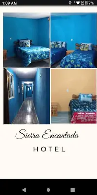 Cama o camas de una habitación en Hotel Sierra Encantada