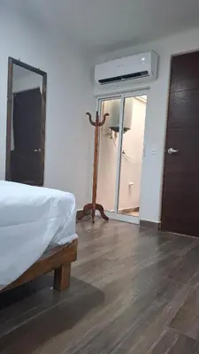 Cama o camas de una habitación en Loft Guelaguetza B
