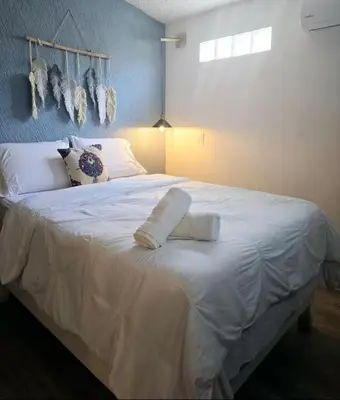 Cama o camas de una habitación en Casa 2 Rec 8mn del mar