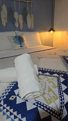 Cama o camas de una habitación en Casa 2 Rec 8mn del mar