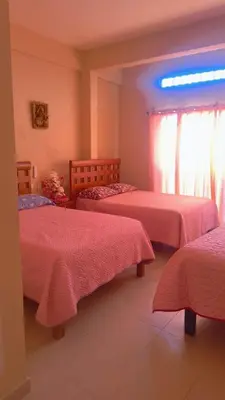 Cama o camas de una habitación en Hotel Ricarda Yopes