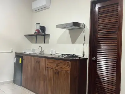 Una cocina o zona de cocina en Karibu