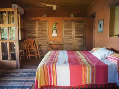 Cama o camas de una habitación en Unique Mexican Charm Cliffside Villa Casa Linda