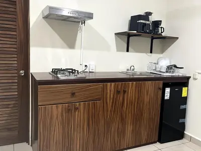Una cocina o zona de cocina en Karibu Rinconada
