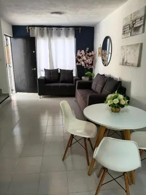 Zona de estar de Hermosa casa de 3 recámaras y 4 camas wifi y frente a balneario