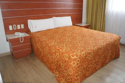 Cama o camas de una habitación en Hotel Puente