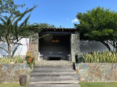 Jardín al aire libre en Casa Carmen Etla