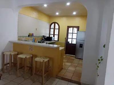 Una cocina o zona de cocina en Casa ola Rinconada Piscina Starlink 5 min caminando a bahía Carrizalillo
