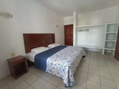 Cama o camas de una habitación en Casa ola Rinconada Piscina Starlink 5 min caminando a bahía Carrizalillo
