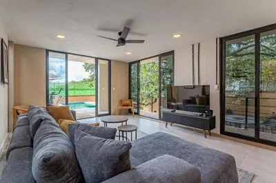Zona de estar de Casa Encino - Oasis to share