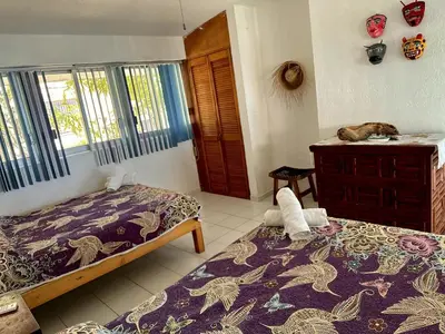 Cama o camas de una habitación en Beautiful house in Golden Acapulco